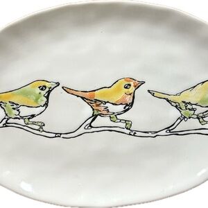 Spectrum De Ignis Bird Oval Serving Platter Farmhouse Kitchen Decor
